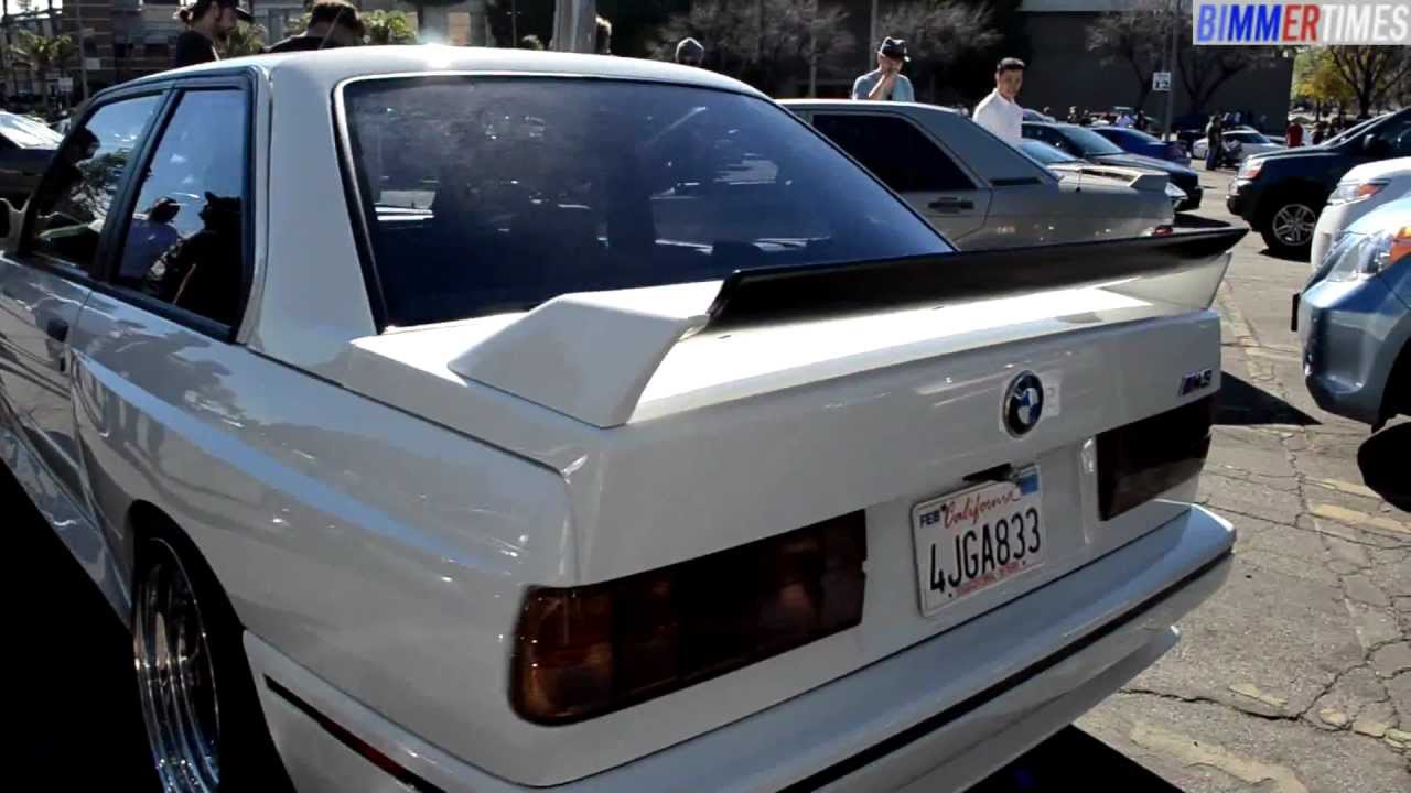 TWO BMW E30 M3's next to a Mercedes-Benz 190e 2.3 AMG m4 gts