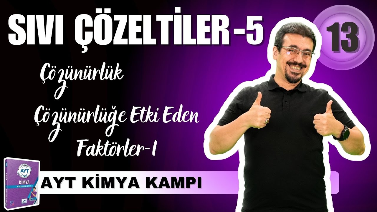 Çözünürlük-1 I 39 Günde AYT Kimya Kampı 2025 I Sıvı Çözeltiler-5 I 13. GÜN