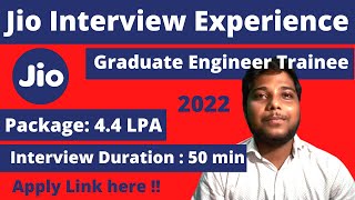 Jio Interview Experience || Graduate Engineer Trainee Interview Experience JIO screenshot 1