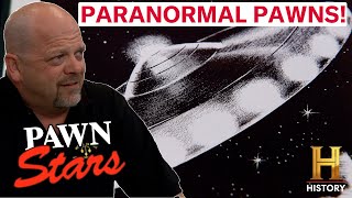 Pawn Stars: TOP 4 PARANORMAL PAWNS (UFO Memorabilia, Mystery Meteorites, & More)