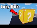 My friends trapped me inside a lucky block roblox bedwars