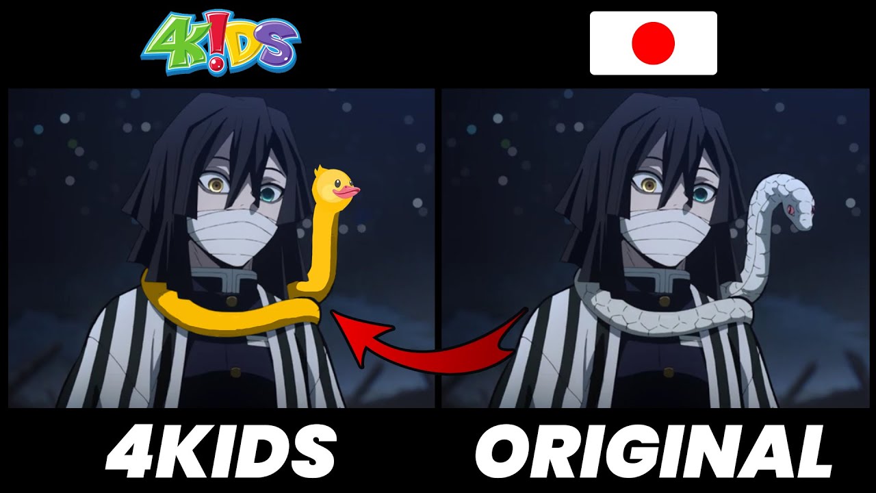 4KIDS CENSORSHIP in Anime DEMON SLAYER Part 17 YouTube