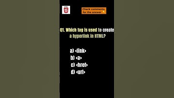 HTML Quiz: Which Tag Creates a Hyperlink? 💻 | Coding Shorts