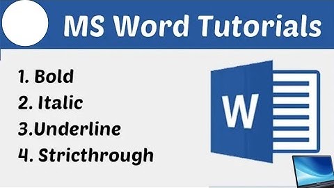 Bold, Italic, Underline in MS Word | MS Word Tutorial for Beginners #microsoftoffice 