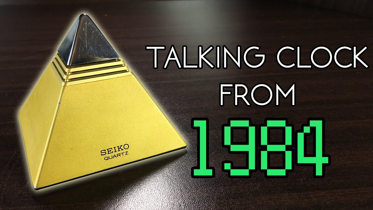 The World's First Talking Clock from 1984 (Seiko Pyramid) - YouTube