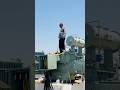 2.4 MW Solar Project Transformer Unloading &amp; Setup  Site Update #solarproject #viralshorts  #shorts