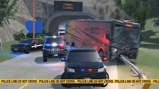*CRAZY* Family Mountainside RV Road Trip CRASH Evacuation Greenville Wisconsin Roblox Roleplay