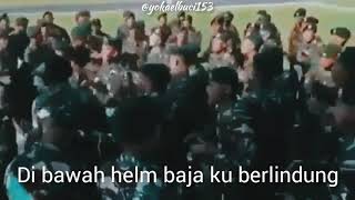 Yel yel TNI 'hujan turun lagi '  (story wa)
