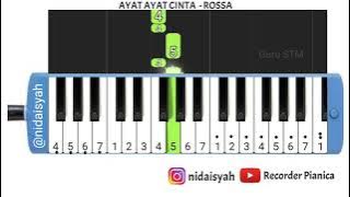 Not Angka Pianika Lagu Ayat Ayat Cinta Rossa | Tutorial Mudah Main Pianika Lagu Ayat Ayat Cinta