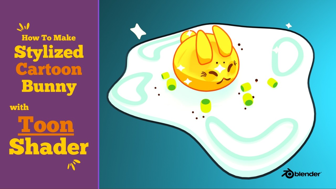 Cute 3D Bunny in Blender – Stylized Cartoon Character Creation with NPR Shader