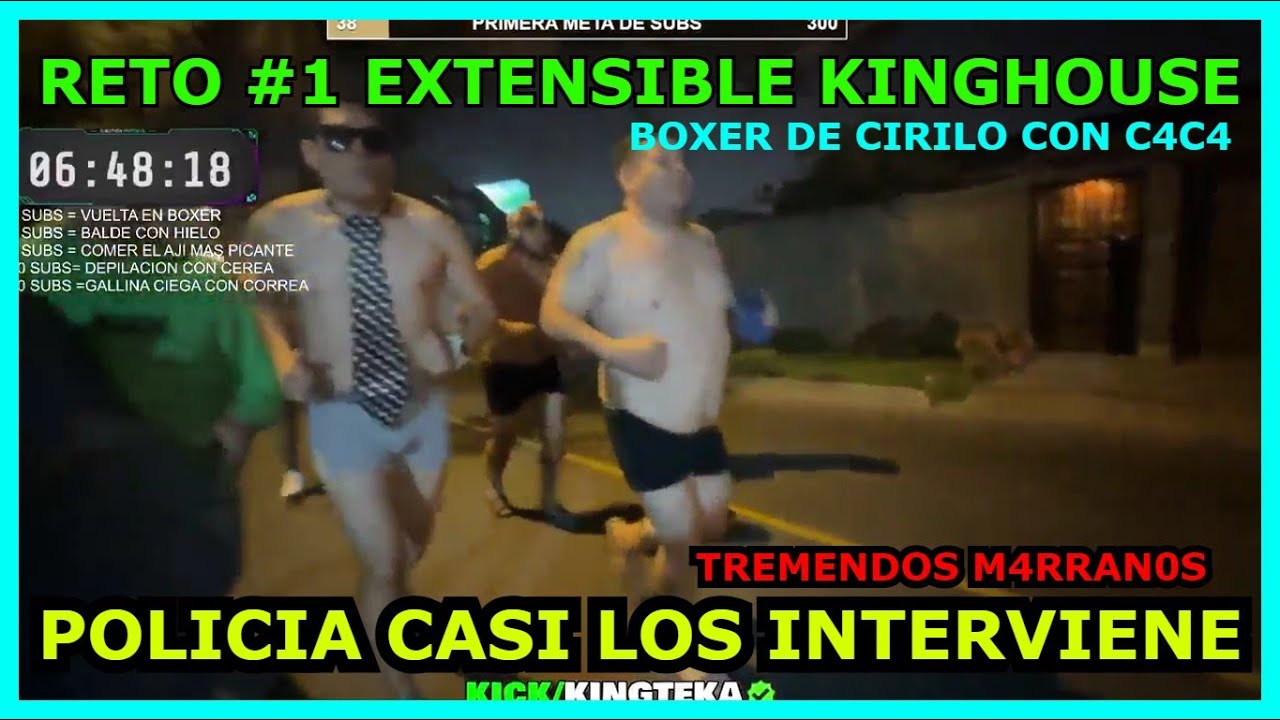 😂CORREN POR LA CALLE CON BOXER, 👮‍♂️POLICIA CASI LOS INTERVIENE👮‍♂️ | EXTENSIBLE DE LA FEKAHOUSE