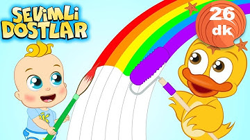 👩🏻‍🎨 Renkleri Öğreniyorum 🌈 | Sevimli Dostlar Bebek ve Çocuk Şarkıları 2023 | Adisebaba TV