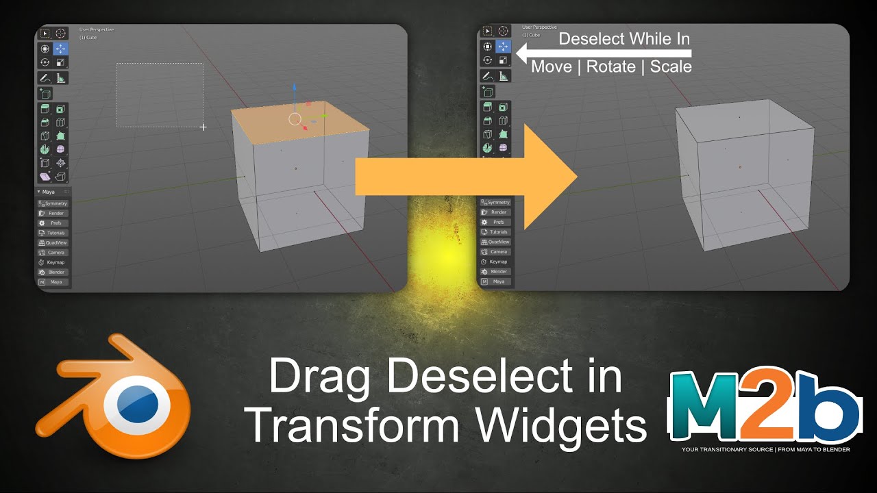 M2B | Box Select/Deselect In Transform Widgets - Quicktip Blender 2.8