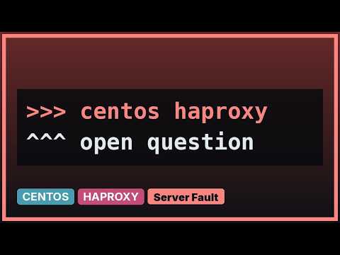CentOS - How to install haproxy