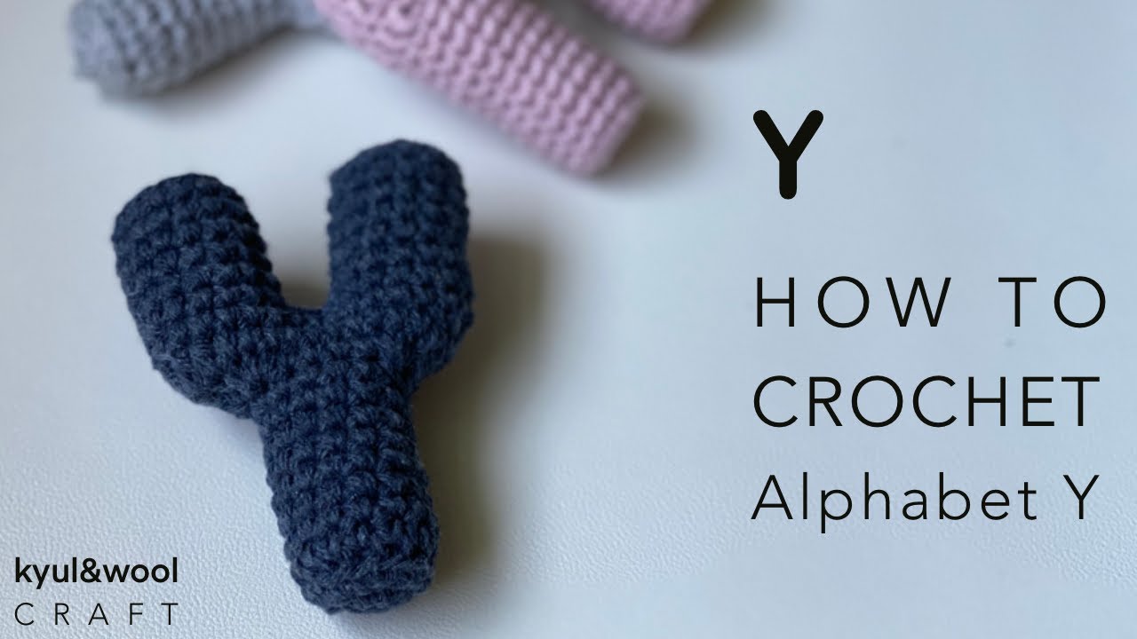 코바늘로 통통한 알파벳 Y를 만들어봐요- How to crochet Alphabet Y