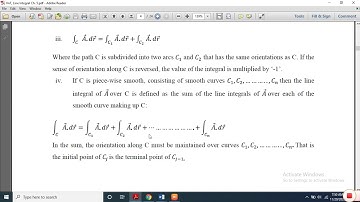 Line Integral, Vector and Tensor