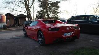 Ferrari 458 spider startup sound !