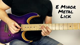 Metal lick in E minor (with tab) | Licks - #9