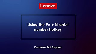 find your serial number using fn n | lenovo legion | lenovo ideapad | (2023 and later only)