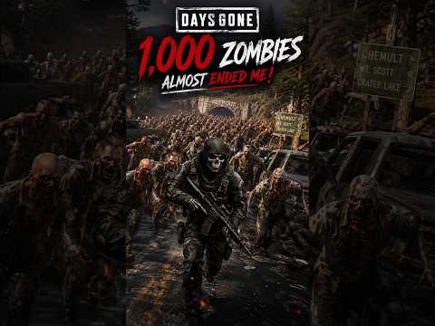 I Eliminated 1,000 Zombies... And Almost Died! 😱🔥 #DaysGone #Zombie #Gaming #Shorts #GamingShorts!!!