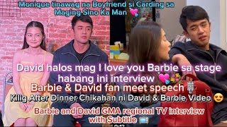 David halos mag I love you💘 Barbie sa stage interview sa Mallshow. Multiple BarDa interview w/ Sub📺🎙