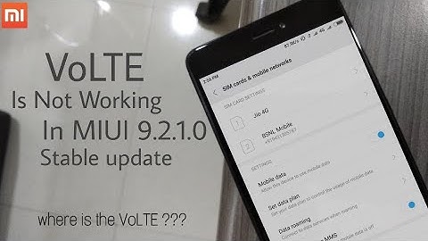 VoLTE is not working after MIUI 9.2.1.0 Stable update - Solutions