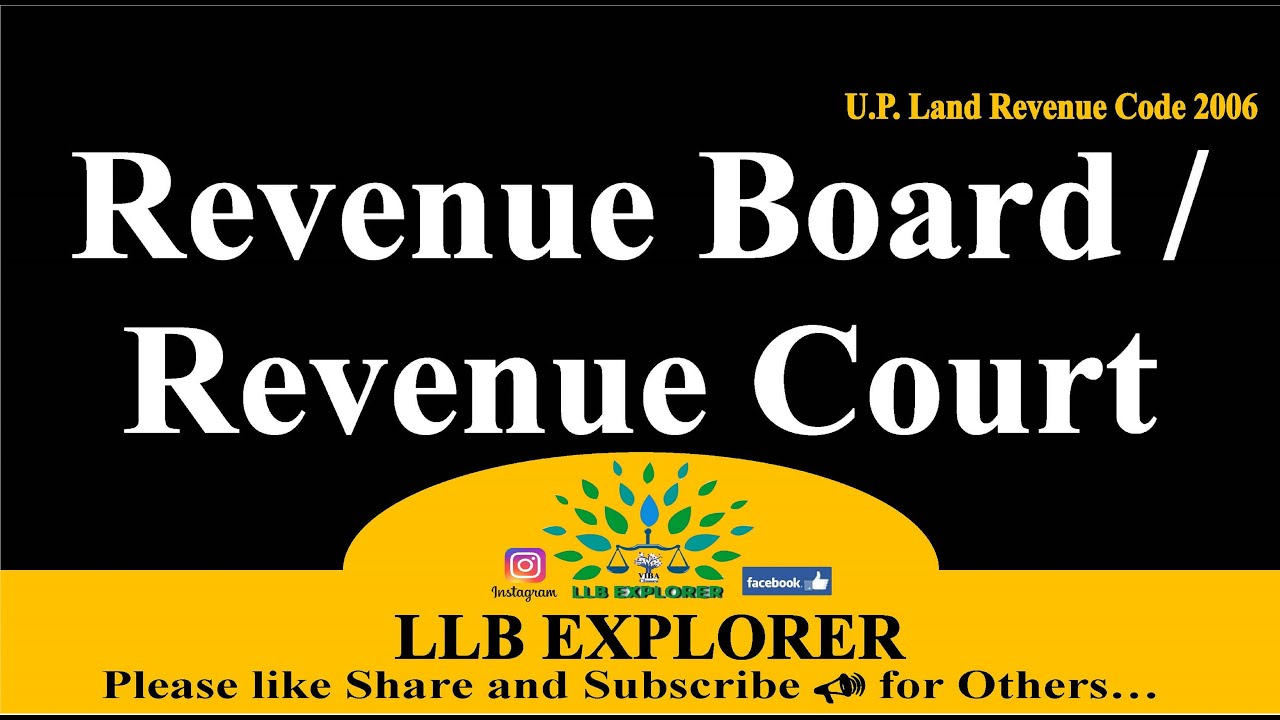 Difference Of Revenue Board Revenue Court Revenue Officer UP