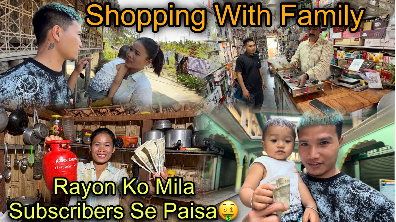 Shopping With Family in Tezu Market || Rayon Ko Mila Surprise 🤑 2 Thousands Rupees Gift😍💵