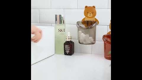 Cốc đựng bàn chải kem đánh răng Cốc gấu dán tường siêu dính