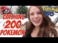 LEVEL 41 GRIND! Catching 200 Pokémon + Surprise Shiny! Snow Day Vlog