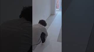 귀여운 조명 #강마루 #마루시공