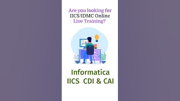 Informatica IICS IDMC Online Training | Are you looking for IICS Live Training?