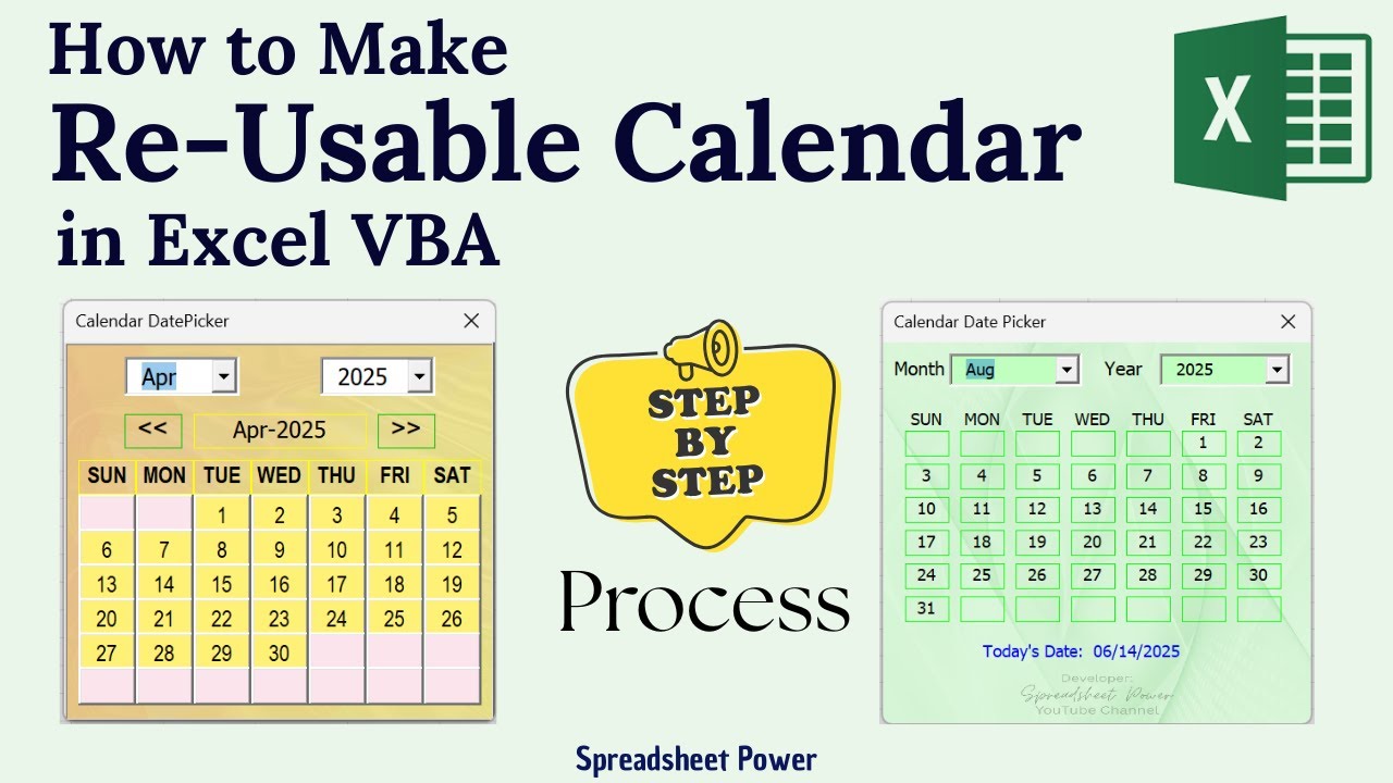 How to Make Calendar in Excel VBA (Step by Step Guideline) - YouTube