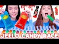 ASMR Popping Boba Jello Shooter Candy Race Mukbang