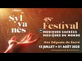 Présentation des concerts des 2 &amp; 3 août au 48e Festival de Sylvanès