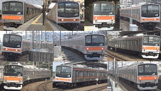 JR武蔵野線205系 駅発着シーン集 (2017年4月～2019年12月撮影分まとめ)