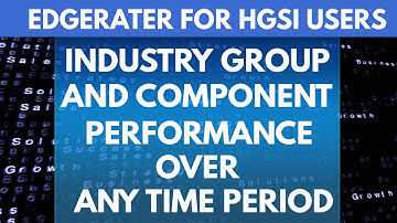 Industry Group and Component performance using EdgeRater with HGSI