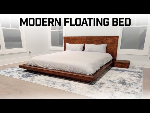 How To // Modern Floating Platform Bed - Youtube