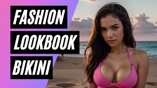 Beautiful Bikini Model Inbarcelona Beach🇪🇸Ai Art Lookbook 4Kvideo Beauti Girl Bikini Model Fashion