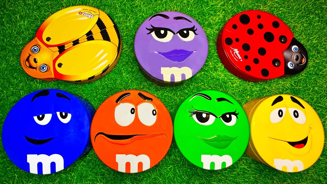 5 Minutes Satisfying with Unboxing Delicious Munz and Vibrant M&M'S Candy From Glossy Boxes ASMR
