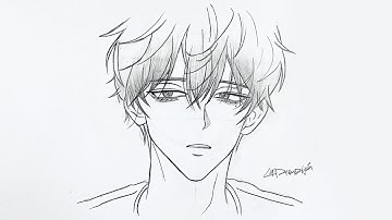 How to draw anime boy step-by-step | Easy anime drawing