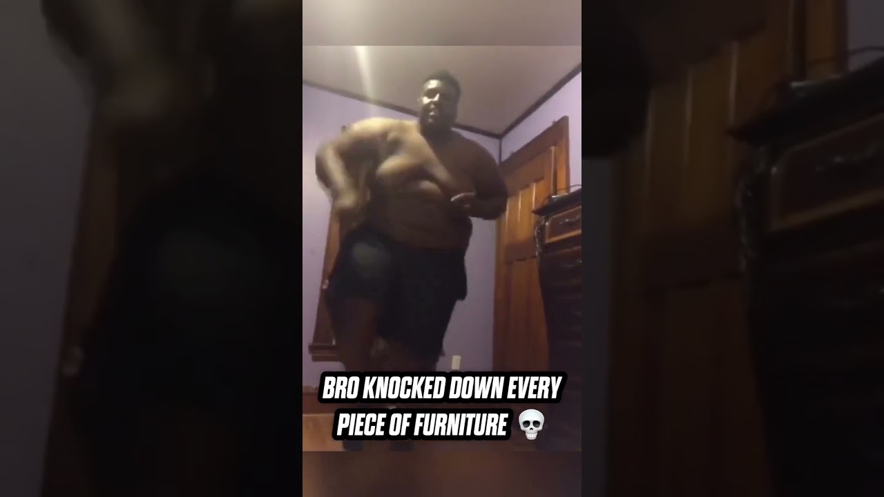 Bro knocked down every piece of furniture 💀