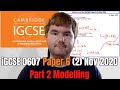 iGCSE Maths Paper 6 (2) Nov 2020 Part 2 Modelling