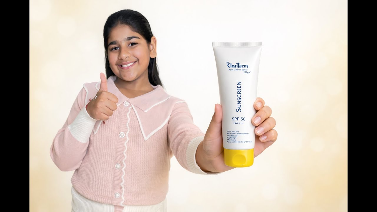 Clariteens Acne D’fence Sunscreen SPF 50 PA++++ | 10yr+ Acne-Safe Daily Protection