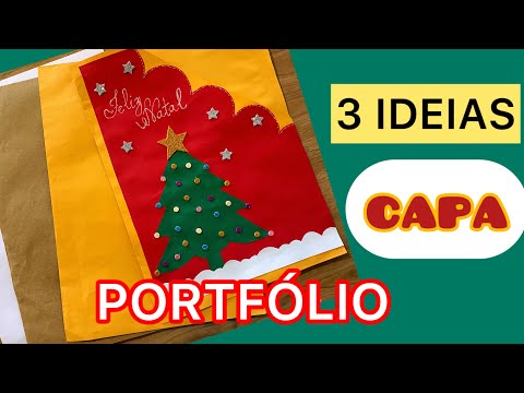 3 IDEIAS FÁCEIS - CAPAS PARA PORTFÓLIO E AVALIAÇÕES - NATAL 🎄