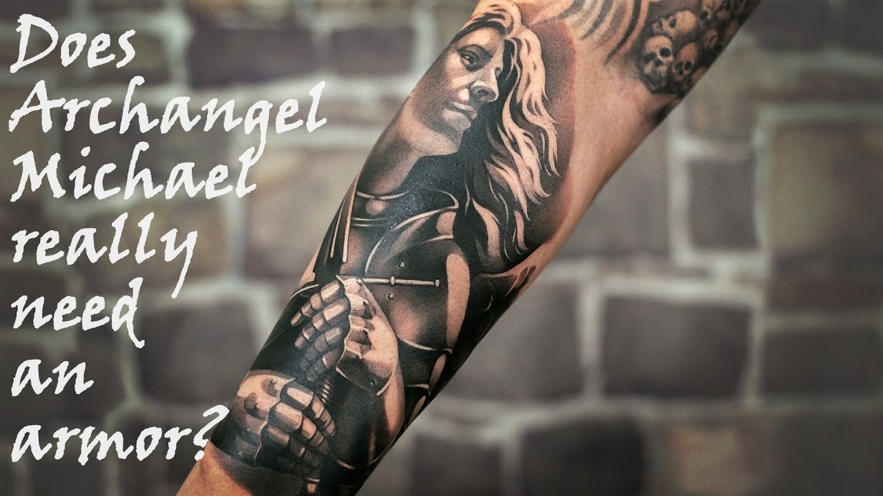 Archangel Michael - From start to finish - Tattoo Time Lapse