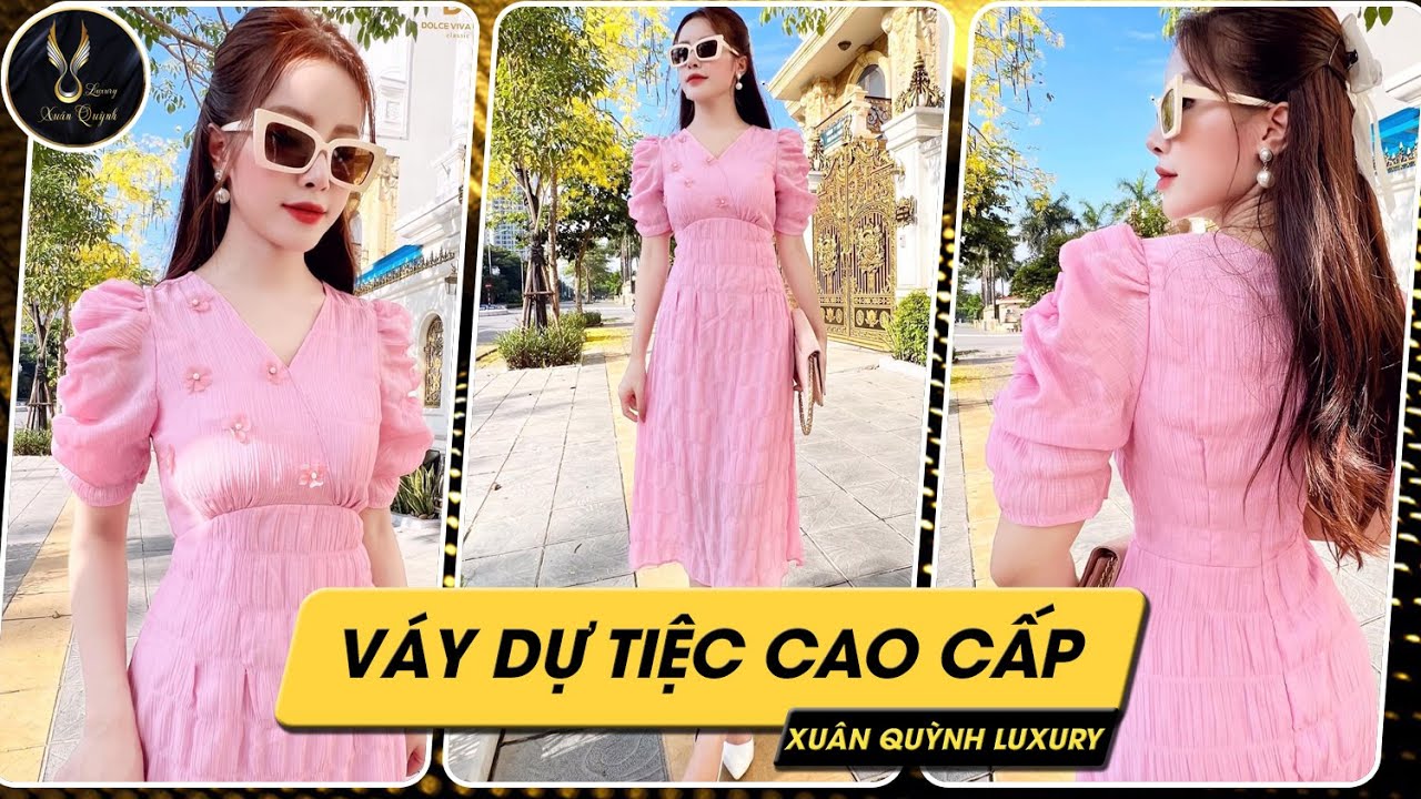 Váy Dự Tiệc Màu Hồng Thiết Kế Cao Cấp ???? Xuân Quỳnh... - youtube