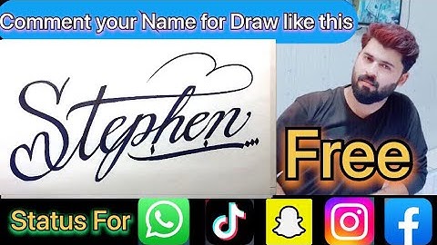 Stephen Name Signature Calligraphy Status | How to Cursive write with cut Marker #stephen @stephen
