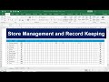 store management and record keeping in excel