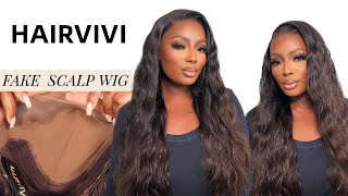 Fake Scalp 100% Glueless Wig Installation | Permanent Natural Wave Wig | Hairvivi